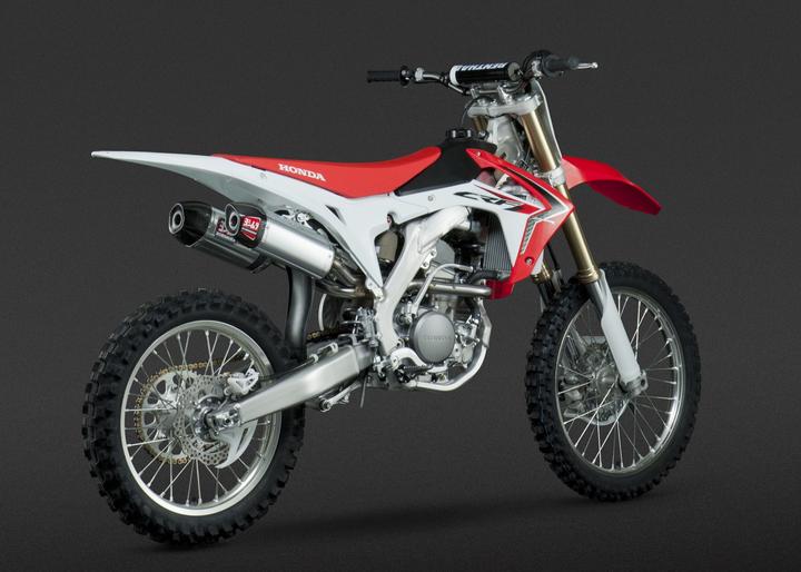 Yoshimura Honda CRF250R 14-17 RS-9 Stainless Full System w- Aluminum Mufflers