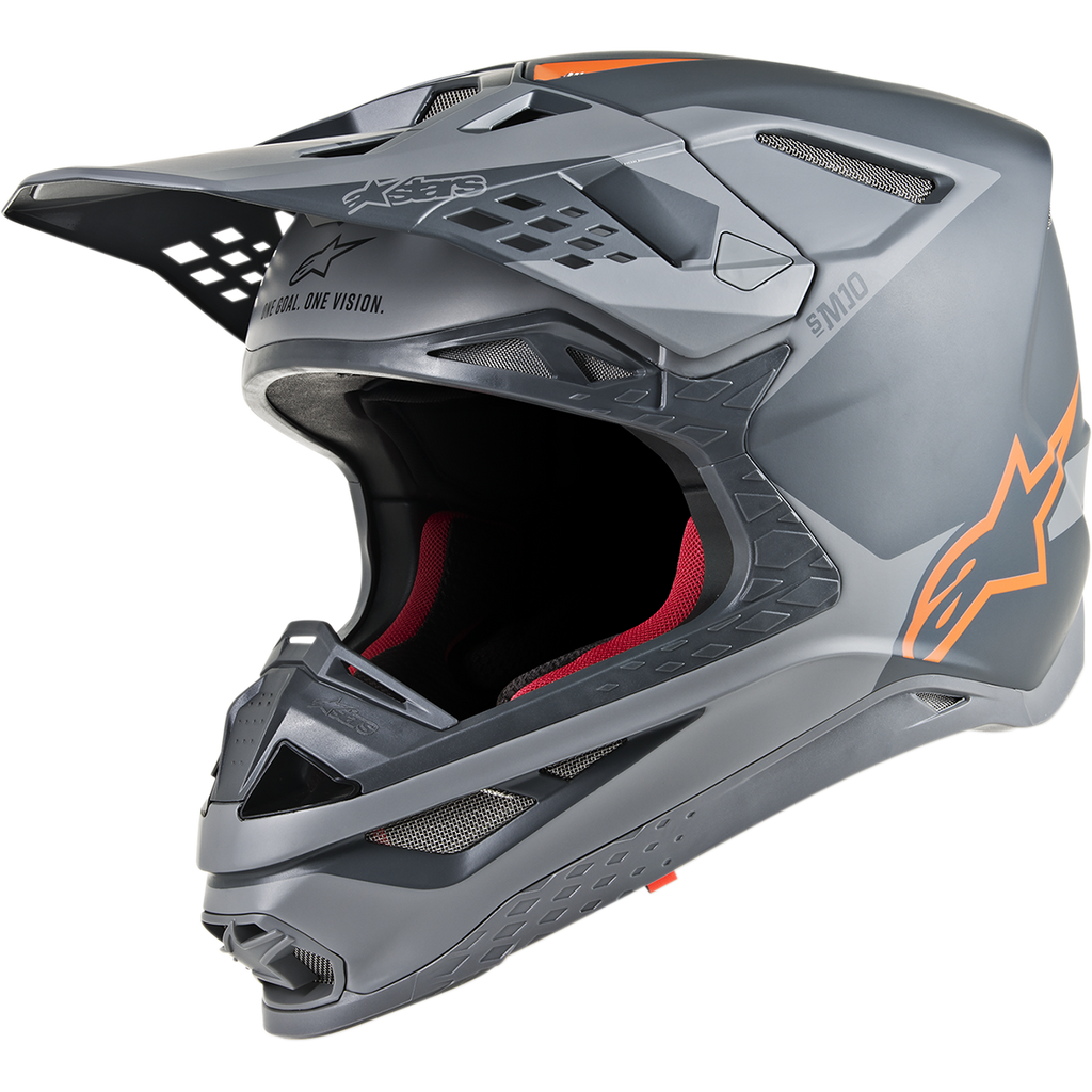 ALPINESTARS SuperTech S-M10 Meta Helmet ECE Anthracite Gray Orange Fluo