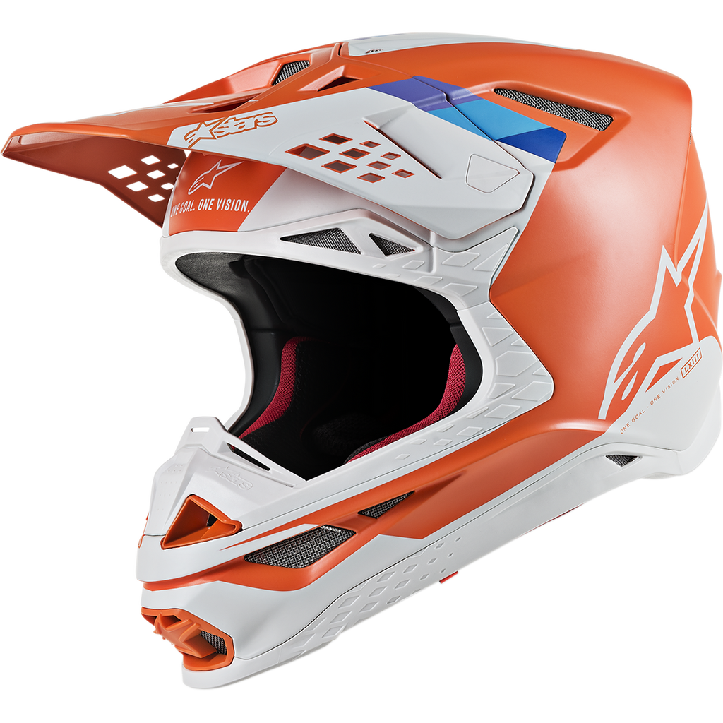 ALPINESTARS SuperTech S-M8 Contact Helmet ECE Light Orange Cool Gray