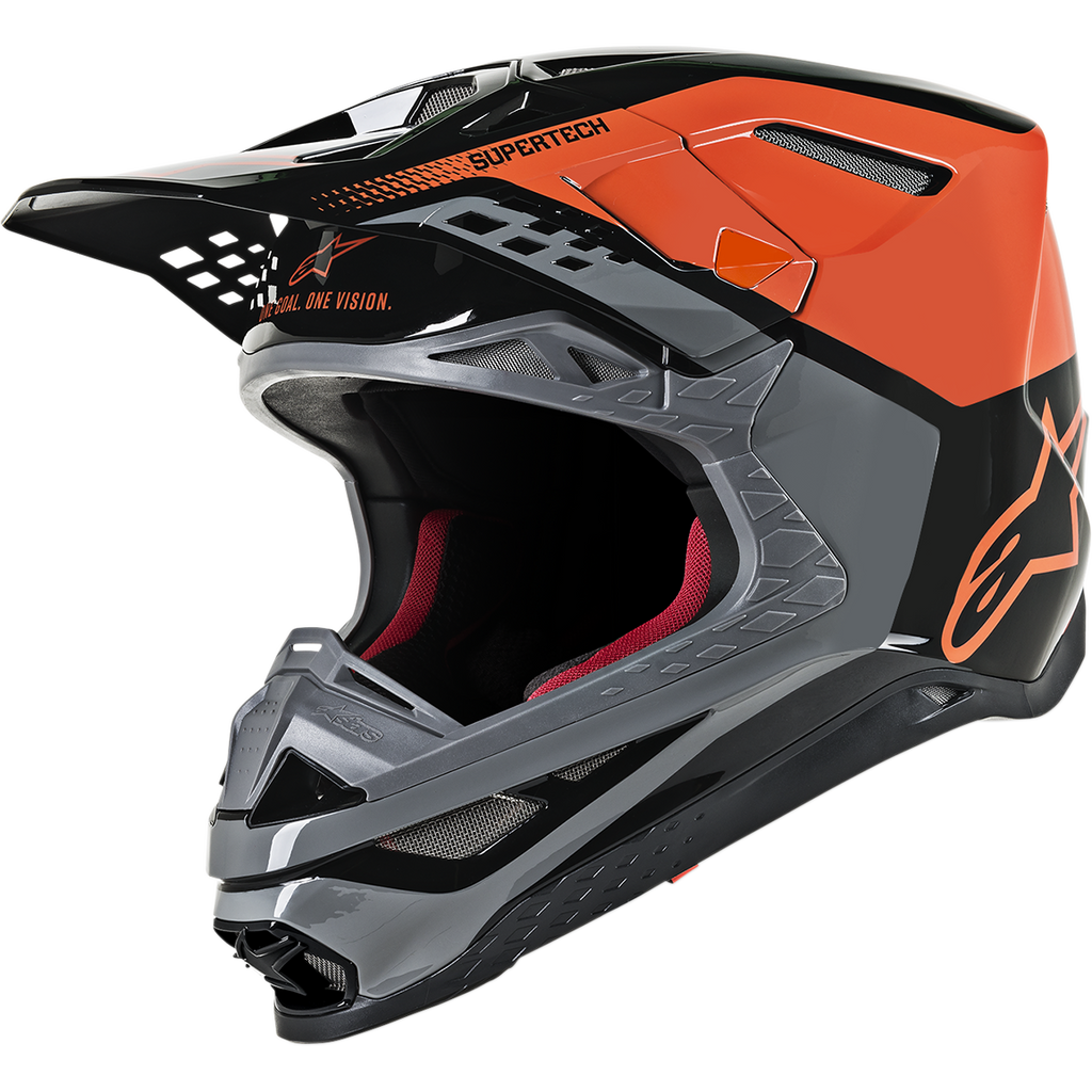 ALPINESTARS Helmet SM8 Triple Orange/Mid Gray/Black Glossy