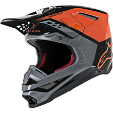 Load image into Gallery viewer, ALPINESTARS Helmet SM8 Triple Orange/Mid Gray/Black Glossy