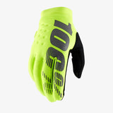100% BRISKER Gloves Fluo Yellow