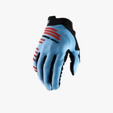Load image into Gallery viewer, 100% R-CORE Gloves Light Blue-Fluo Red