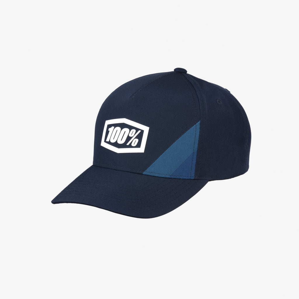 100% CORNERSTONE X-Fit Snapback Hat Navy