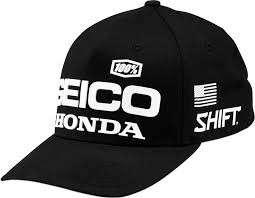 100% SPEEDWAY FlexFitA A Hat GEICO-HONDA Black