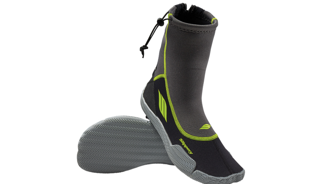 SLIPPERY Amp Boots - Black-Lime