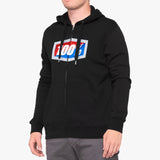 100% OFFICIAL Hooded Zip Sweatshirt Black