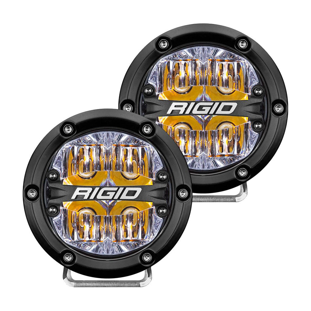 RIGID 360-Series 4" LED OE Off-Road Fog Light Drive Beam Amber Backlight Pair