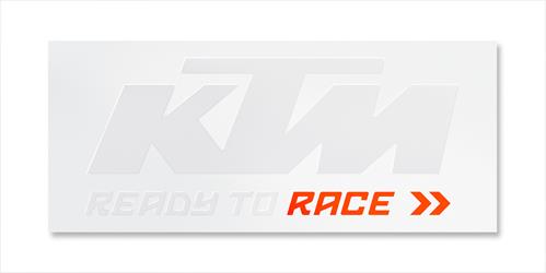 KTM VAN STICKER WHITE-ORANGE