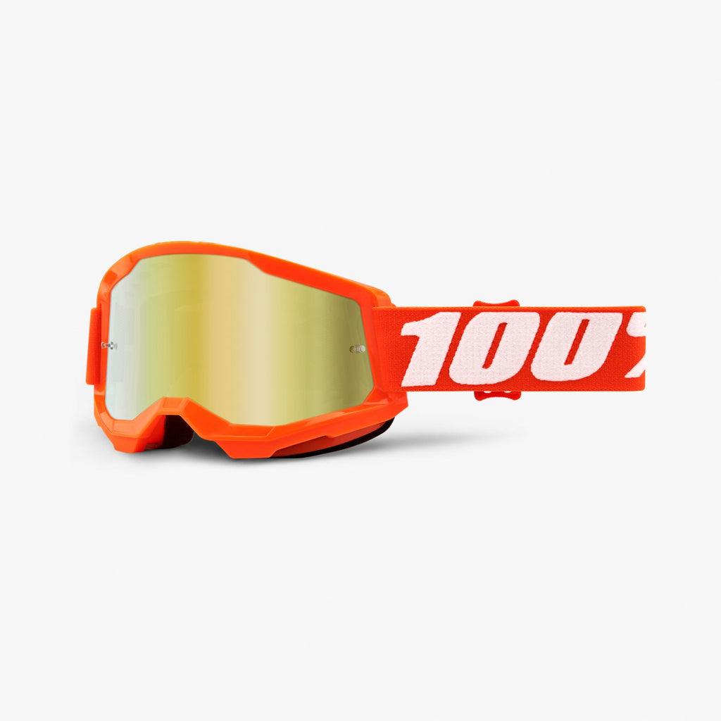 100% STRATA 2 Goggle Orange - Mirror Gold Lens