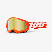 Load image into Gallery viewer, 100% STRATA 2 Goggle Orange - Mirror Gold Lens