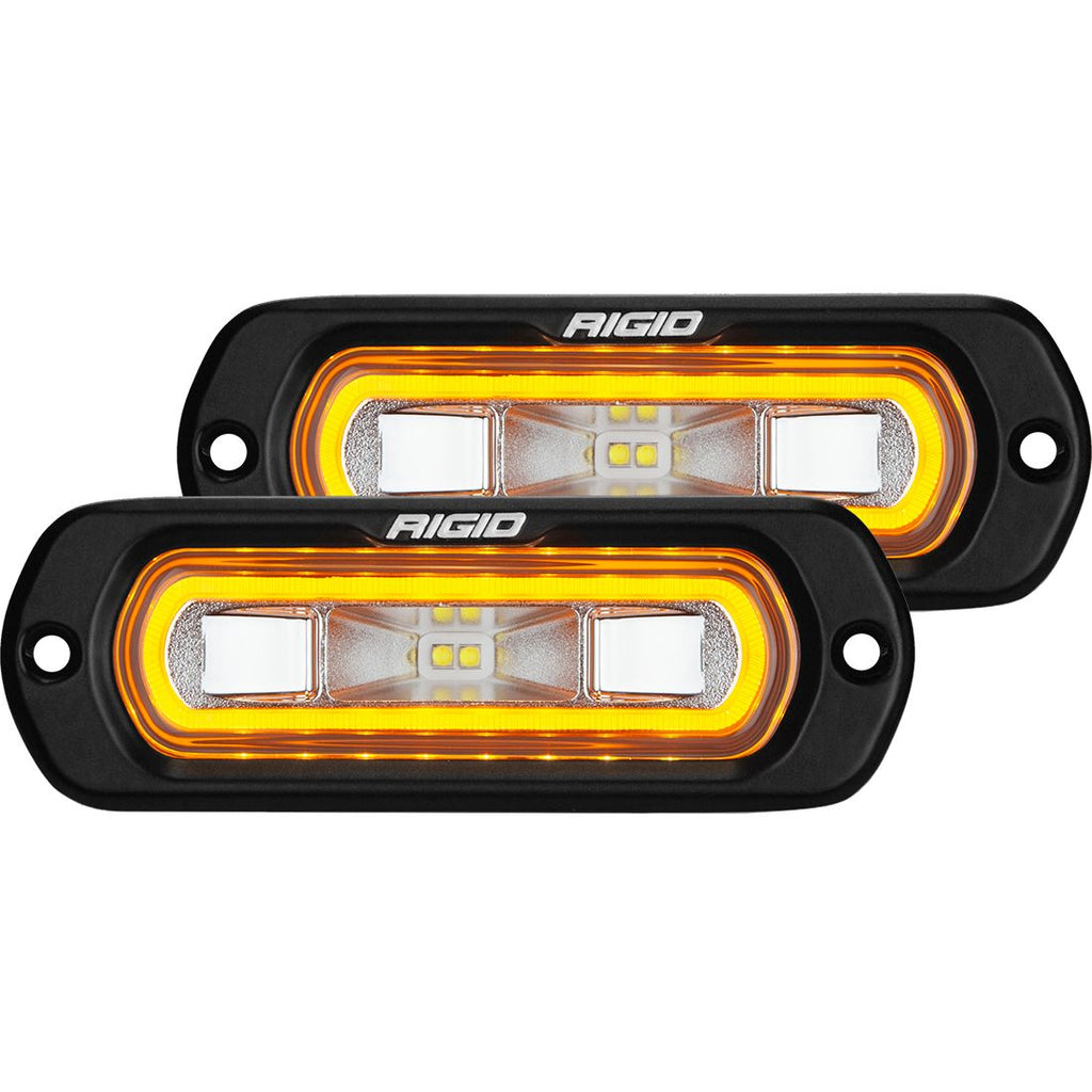 RIGID SR-L Series Off-Road Spreader Pod Amber Halo Pair