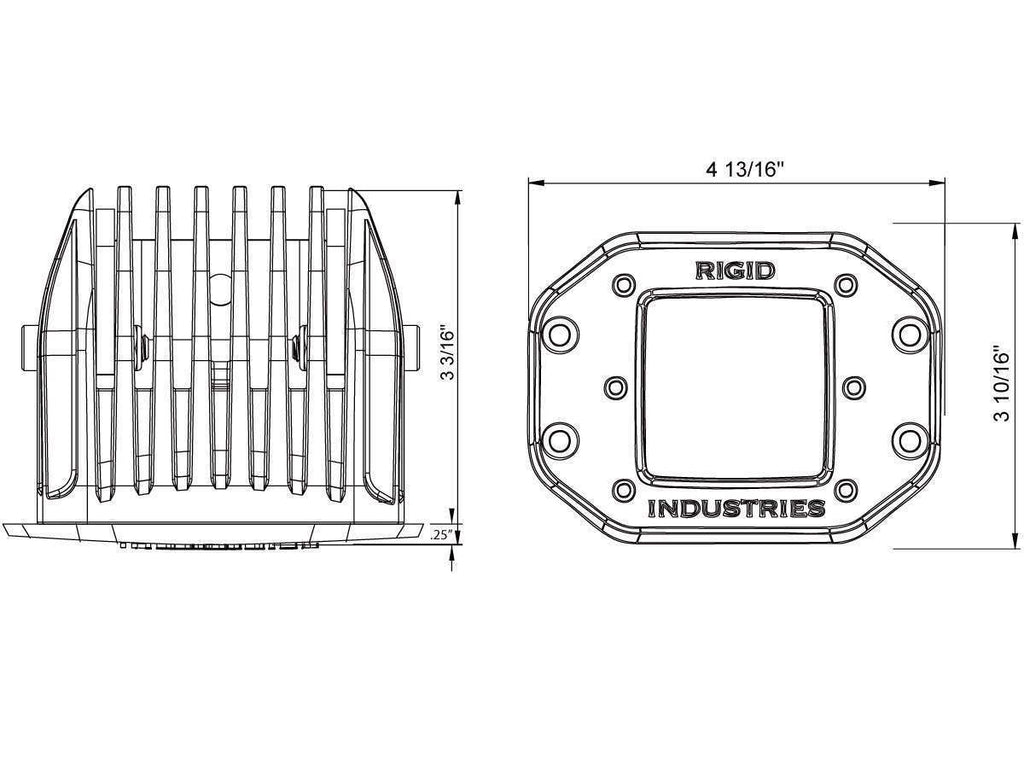 RIGID M-Series - Flush Mount - Dually - Flood - Set of 2