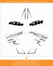 Load image into Gallery viewer, KTM DECAL KIT RC8 R BLACK 2011