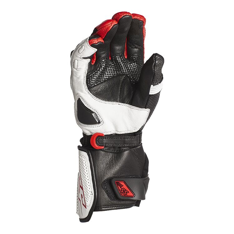 SPEED AND STRENGTH Revolt Gauntlet Leather Gloves White-Black-Red