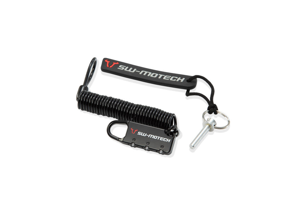 SW MOTECH Anti-theft protection for PRO- EVO tank bag. Security pin-motorbike luggage cable lock.