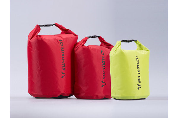 SW MOTECH Drypack storage bag set. 4-8-13 l. Yellow-red. Waterproof. Roll closure