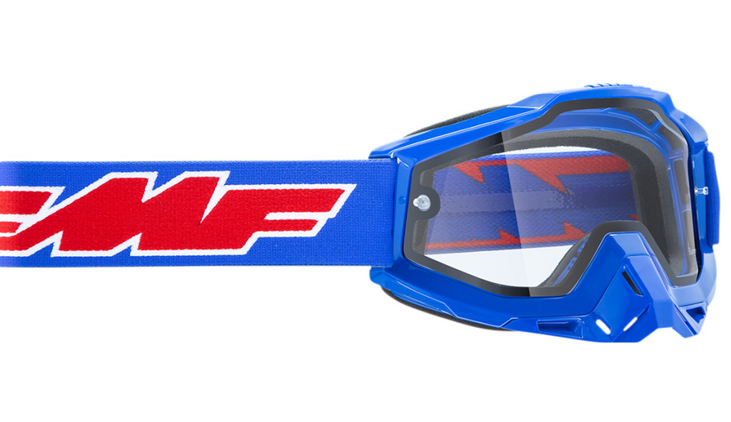 FMF PowerBomb Enduro Rocket Goggles Blue - Clear