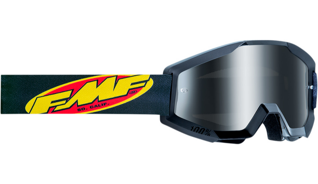 FMF PowerCore Core Goggles Black - Silver Mirror