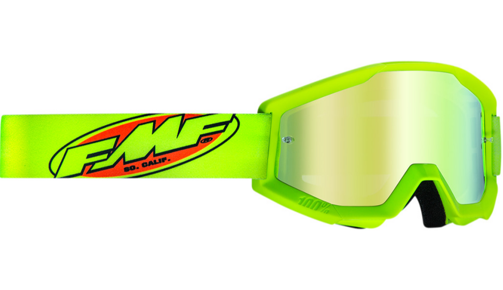 FMF PowerCore Core Goggles Yellow - Gold Mirror