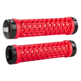ODI Lock-On Grips, Bright Red 25 Black Clamps