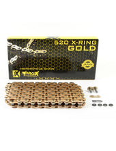 Load image into Gallery viewer, Pro-X X-Ring Rollerchain Gold 520 x 120 L